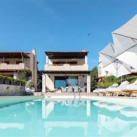 The Stone Of Zeus 4 Bedrooms 14 Guests Villa Afytos